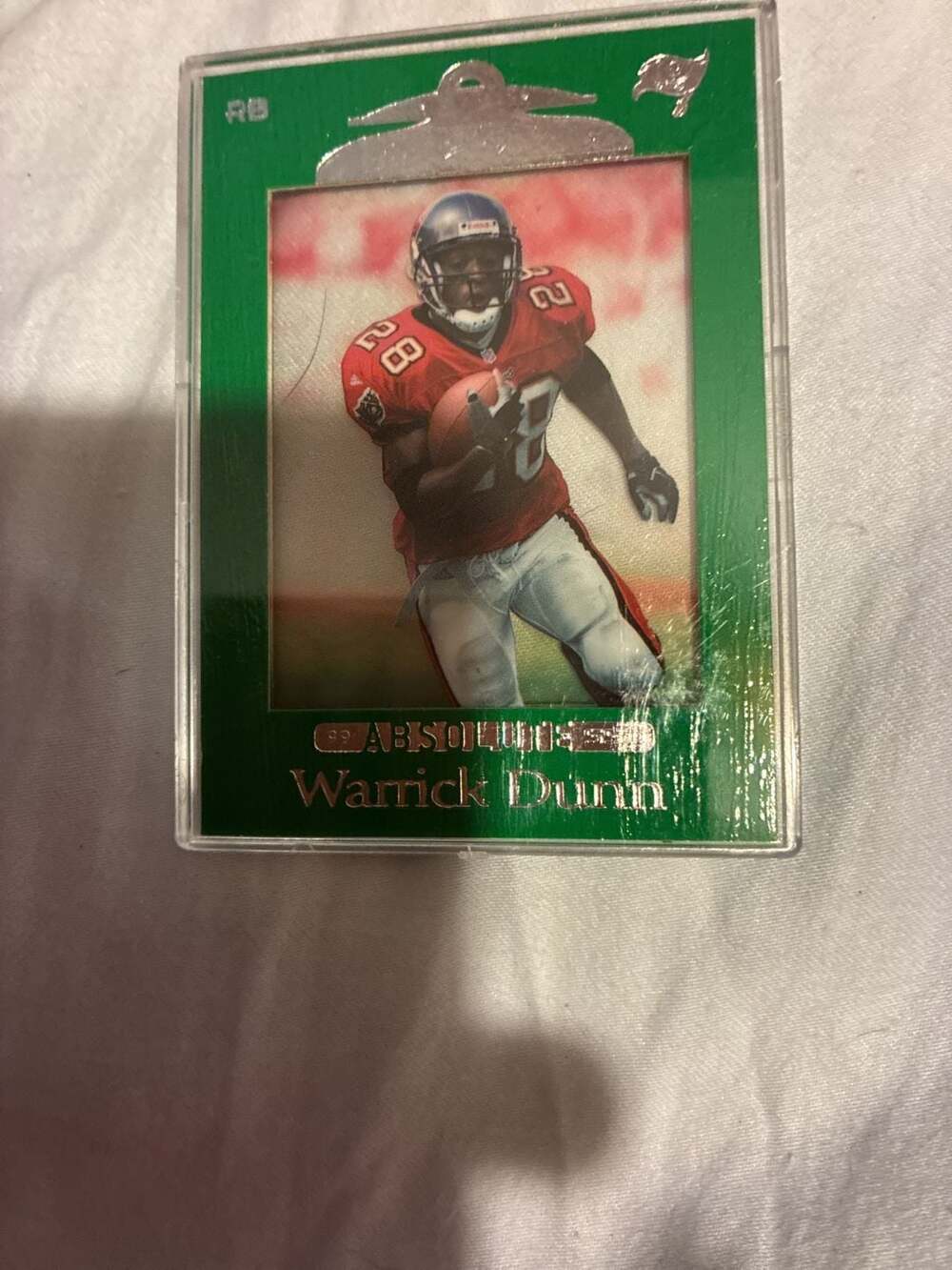 1999 Playoff Absolute SSD Warrick Dunn Green #100 Buccaneers Football Card